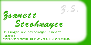 zsanett strohmayer business card